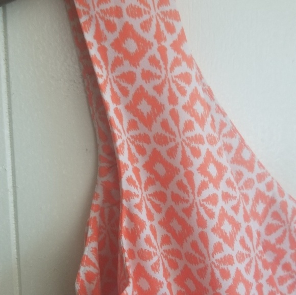 Ark & Co Deep Coral and Floral above knee dress - Picture 2 of 8